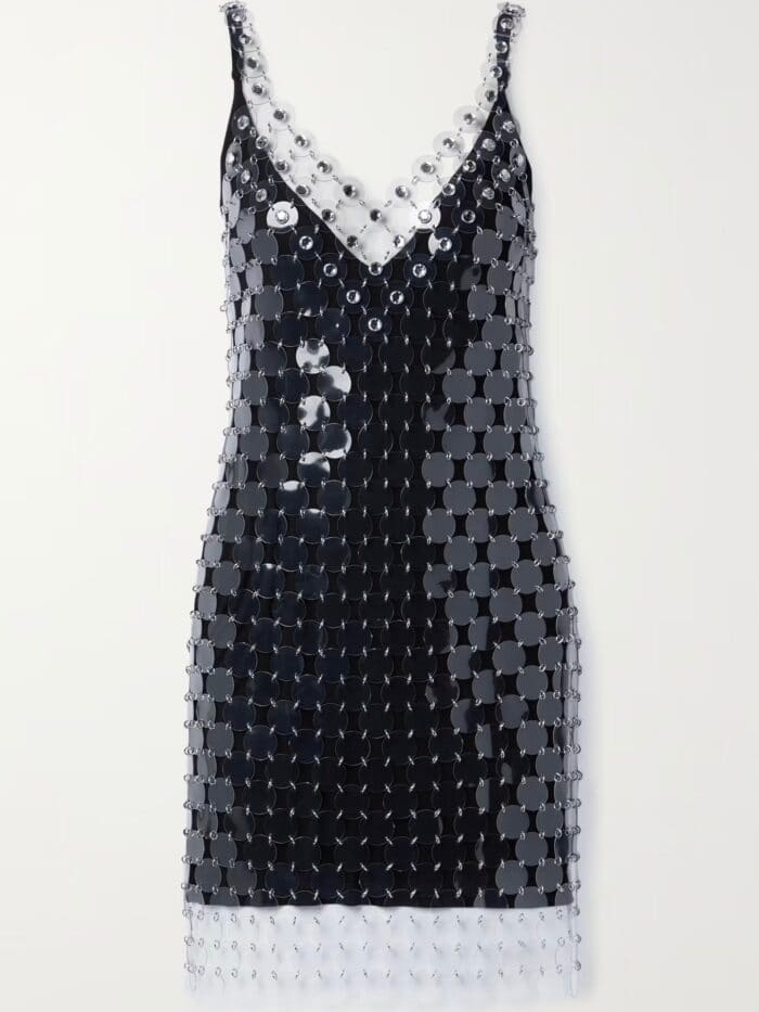 PACO RABANNE Circle Disc Transparent Minidress