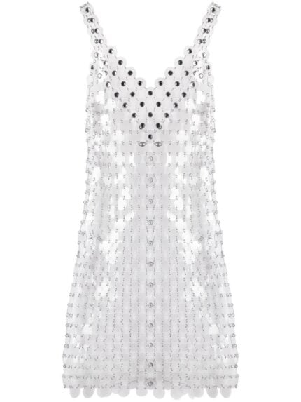 PACO RABANNE Circle Disc Transparent Minidress