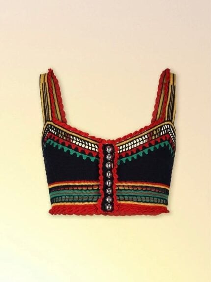 PACO RABANNE Crochet Crop Top