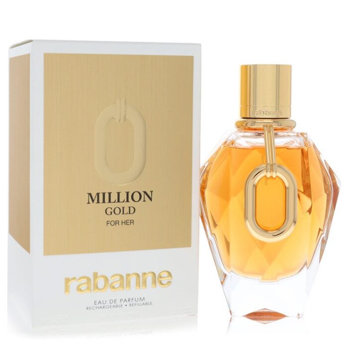 paco rabanne million gold by paco rabanne eau de parfum refillable spray 3 oz Paco Rabanne Million Gold By Paco Rabanne - Eau De Parfum Refillable Spray 3 Oz - Image 1