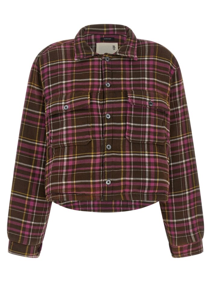 r13 padded crop overshirt R13 Padded Crop Overshirt