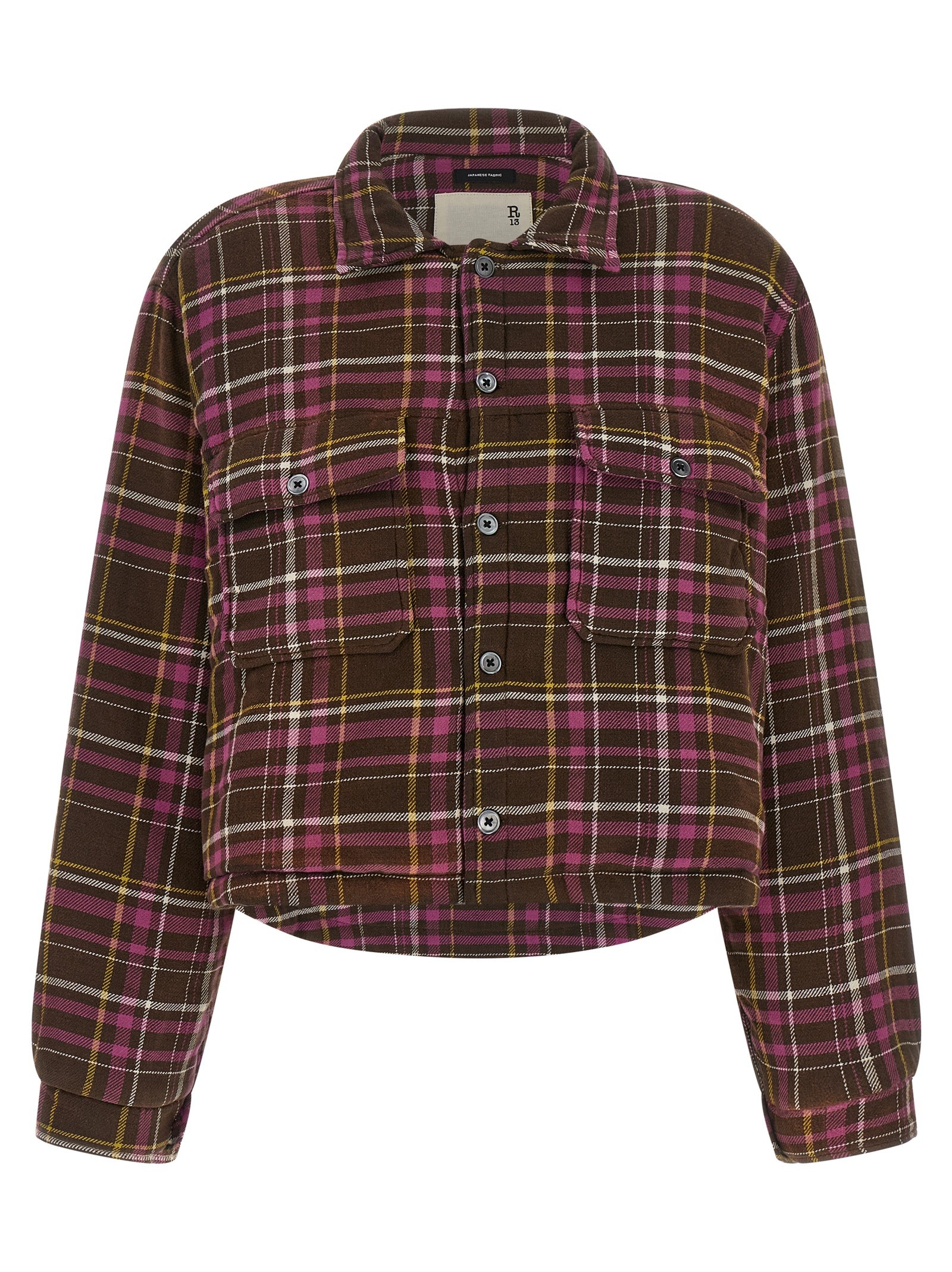 R13 Padded Crop Overshirt