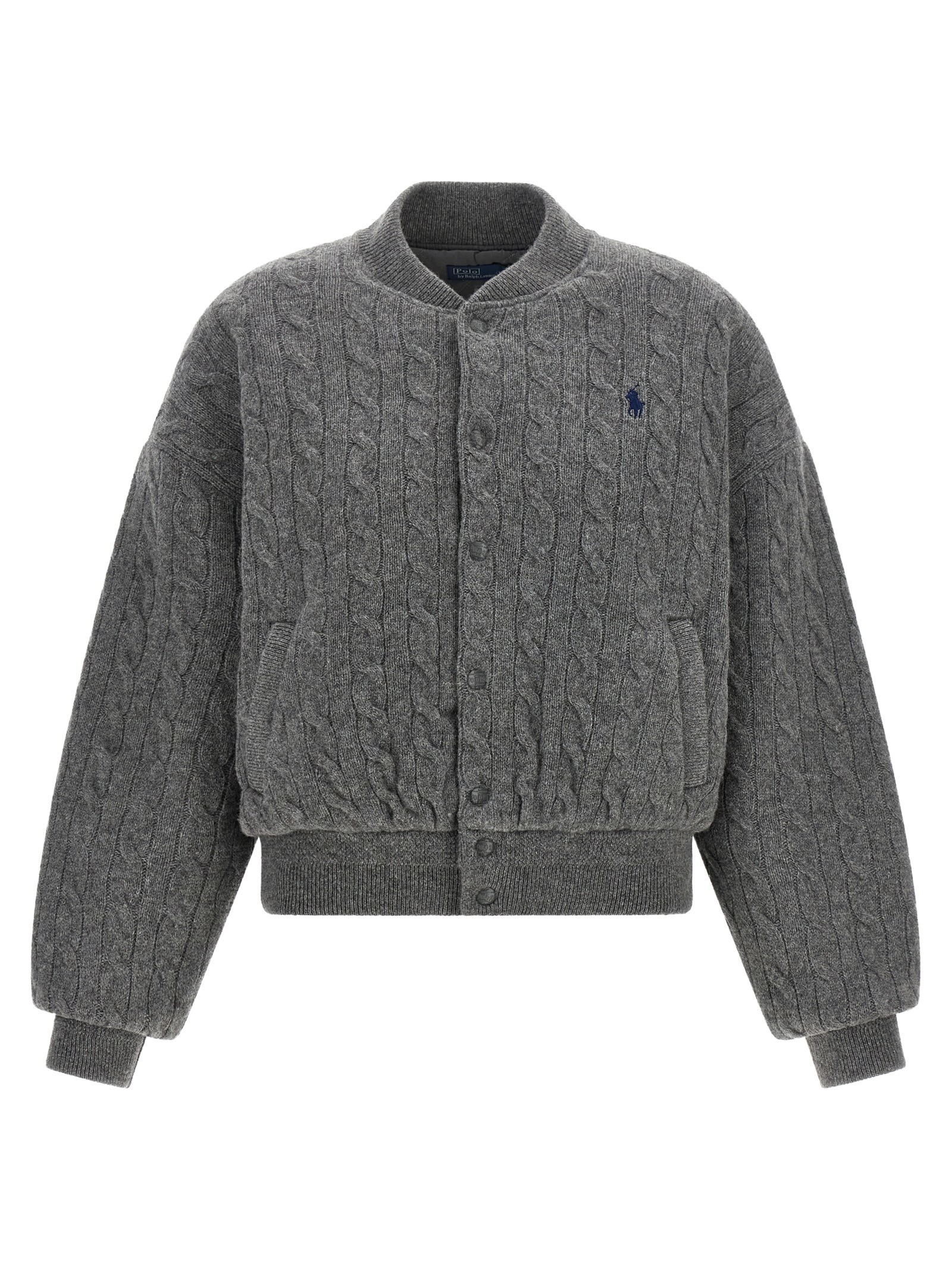 Polo Ralph Lauren Padded Knit Braided Bomber Jacket