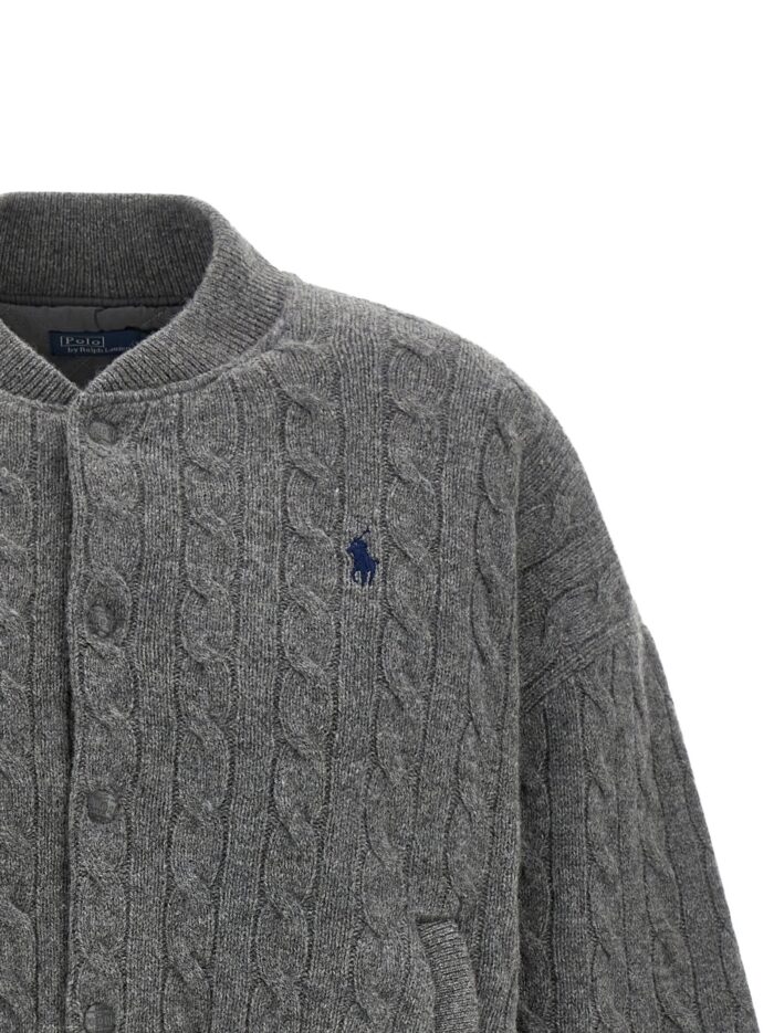 Polo Ralph Lauren Padded Knit Braided Bomber Jacket
