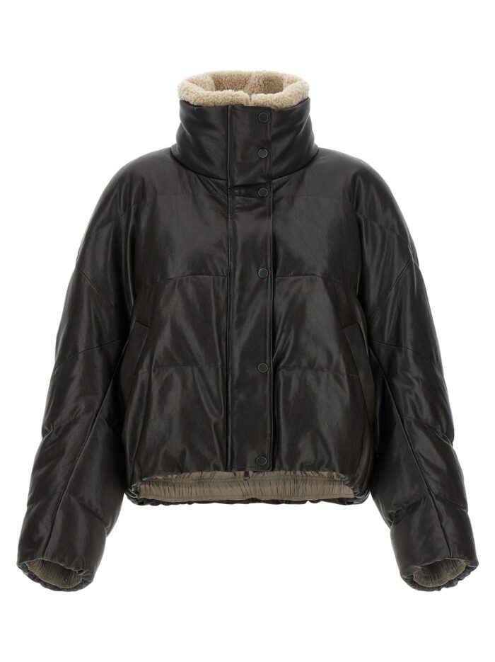brunello cucinelli padded leather jacket Brunello Cucinelli Padded Leather Jacket