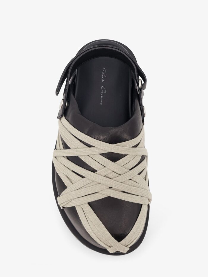 RICK OWENS Padded Megalace Platform Leather Sandals