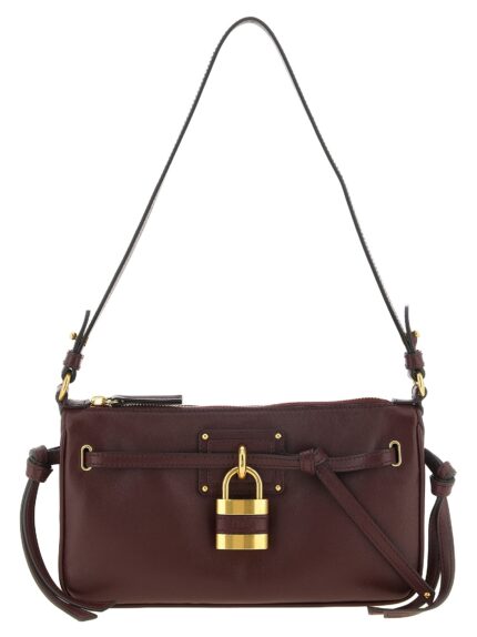 CHLOÉ 'Paddington Sling' Burgundy Mini Clutch