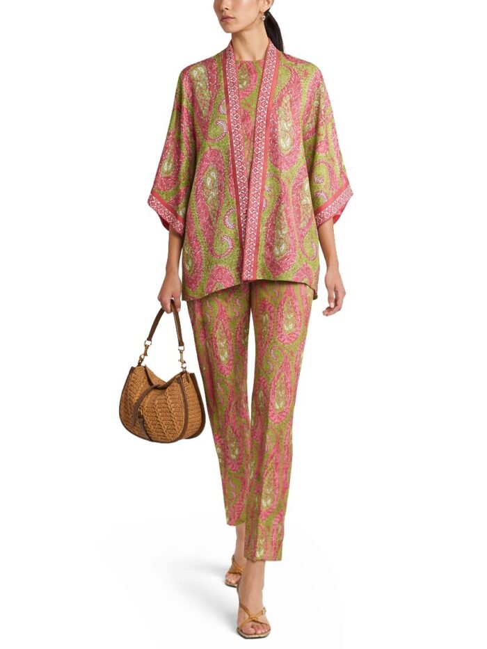 Etro Paisley Foliage "bootcut" Pants