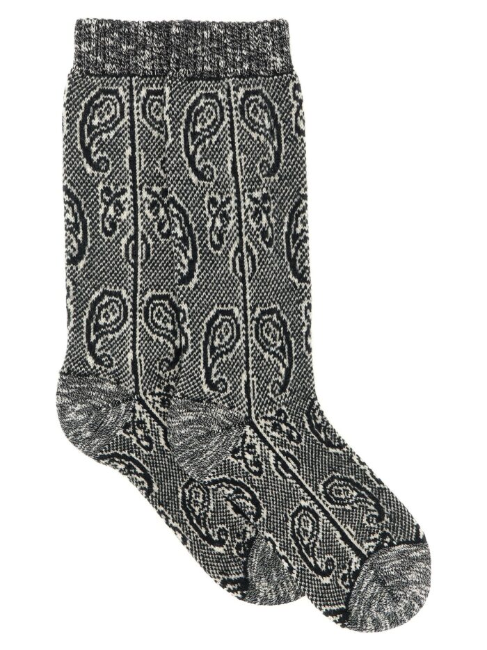dries van noten paisley jacquard socks Dries Van Noten Paisley Jacquard Socks