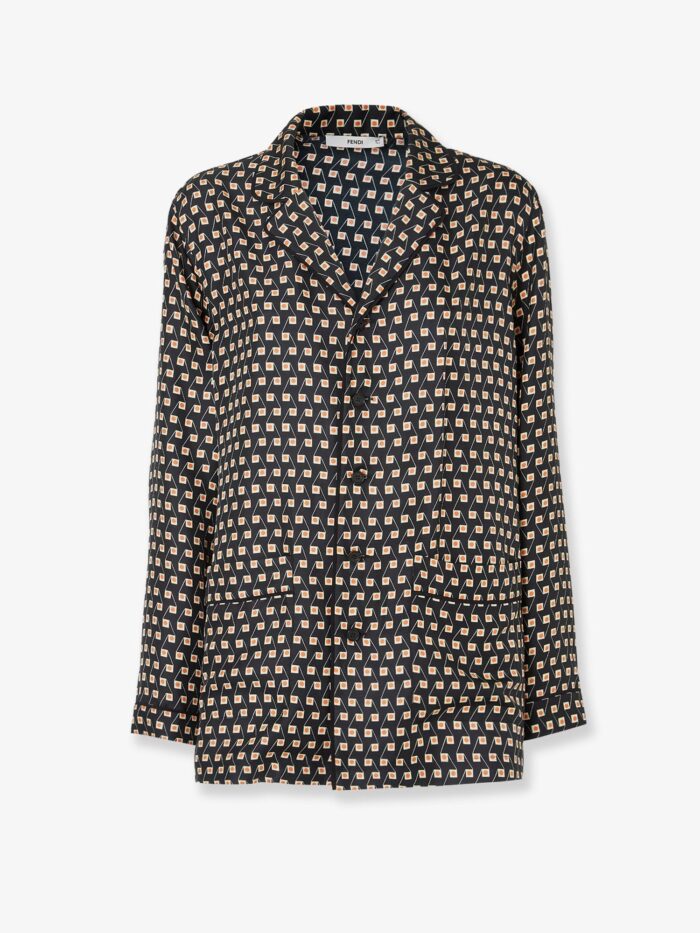 fendi pajamas printed silk shirt Fendi Pajamas Printed Silk Shirt