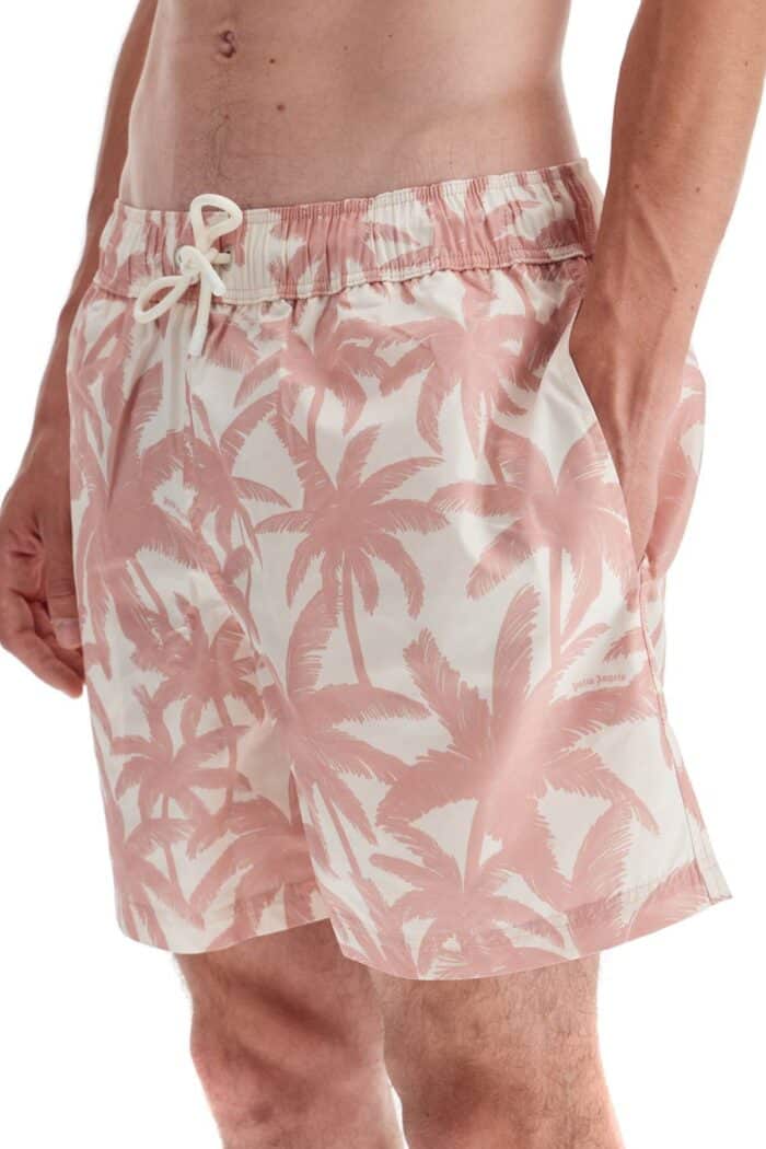 PALM ANGELS Beach Print Palm Tree Bermuda
