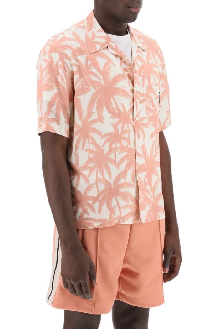 PALM ANGELS Bowling Shirt With Palms Motif