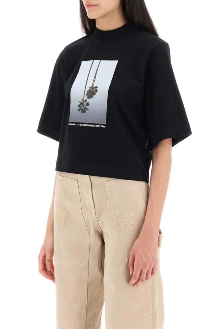 Palm Angels Boxy T-shirt With Print