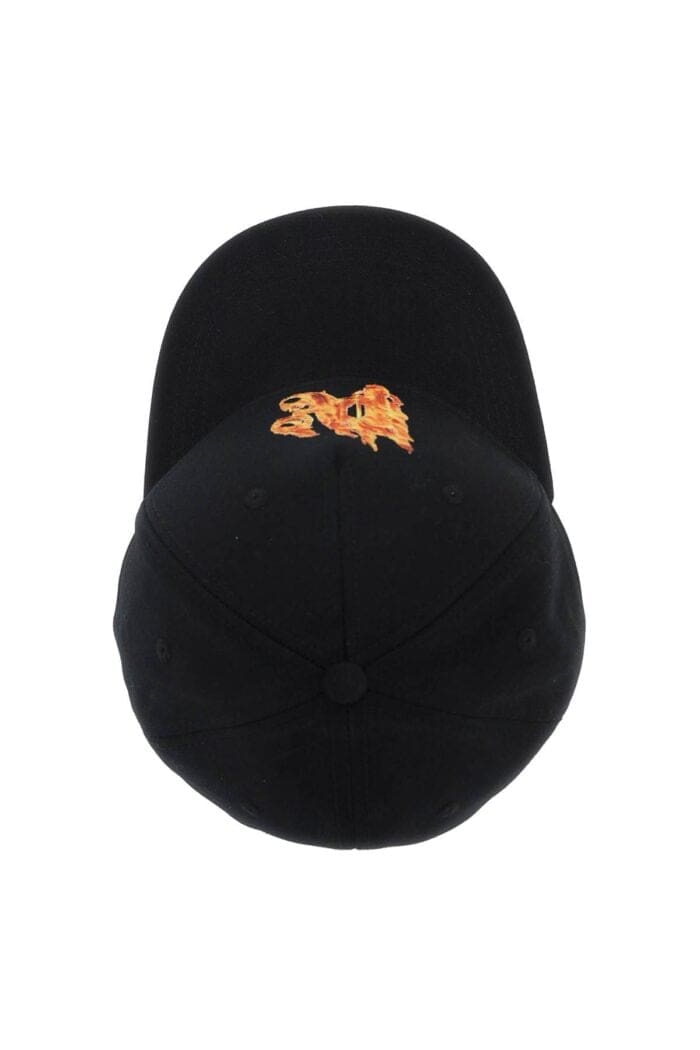 Palm Angels Burning Monogram Baseball Cap