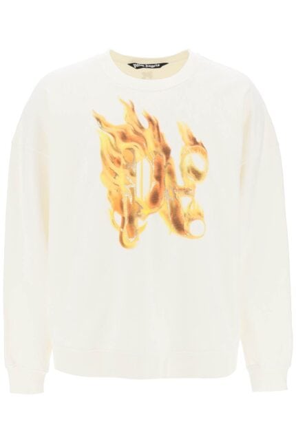 PALM ANGELS "burning Monogram Crewneck