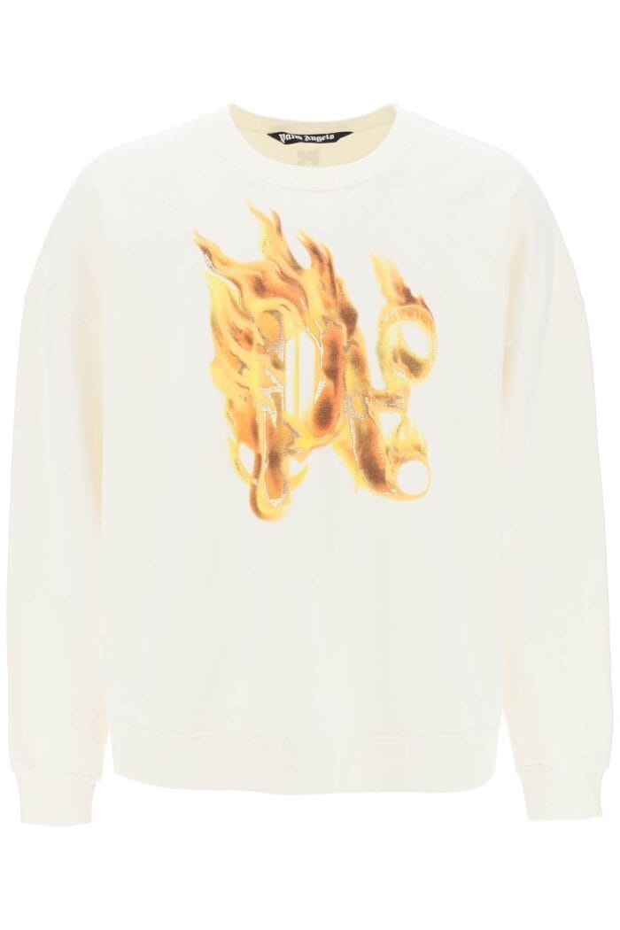 PALM ANGELS "burning Monogram Crewneck