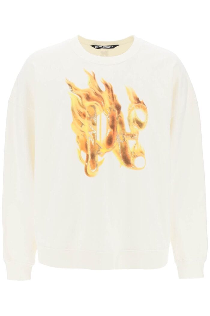 PALM ANGELS "burning Monogram Crewneck