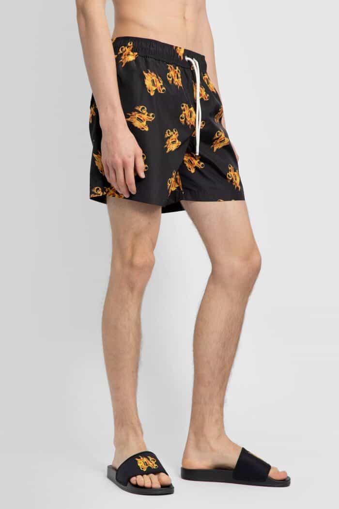 PALM ANGELS Burning Monogram Swim Shorts