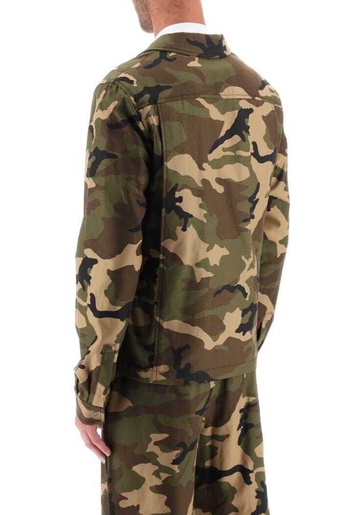 Palm Angels Camouflage Cotton Work Jacket