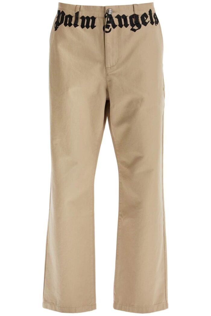 PALM ANGELS Chino Pants With Logo Branding