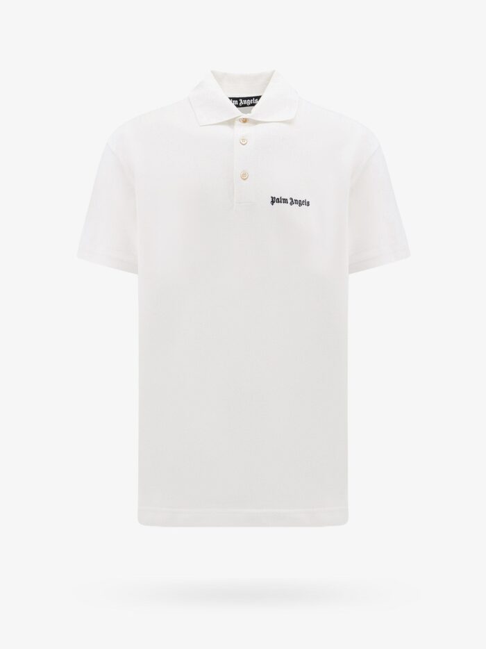 Palm Angels Cotton Polo Shirt With Embroidered Logo