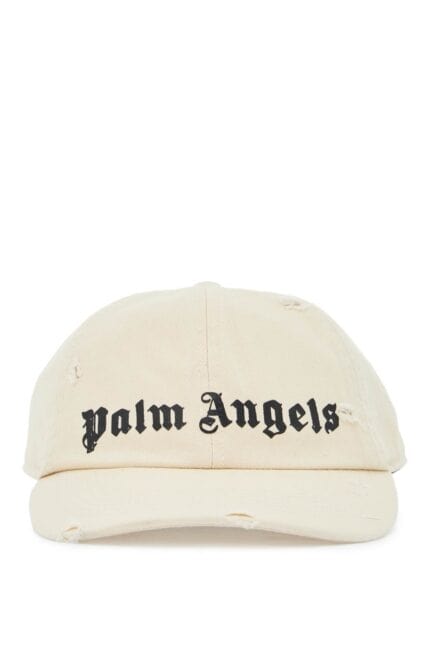 PALM ANGELS Distressed Baseball Cap With Logo