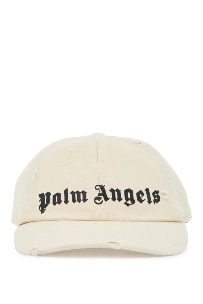 PALM ANGELS Distressed Baseball Cap With Logo