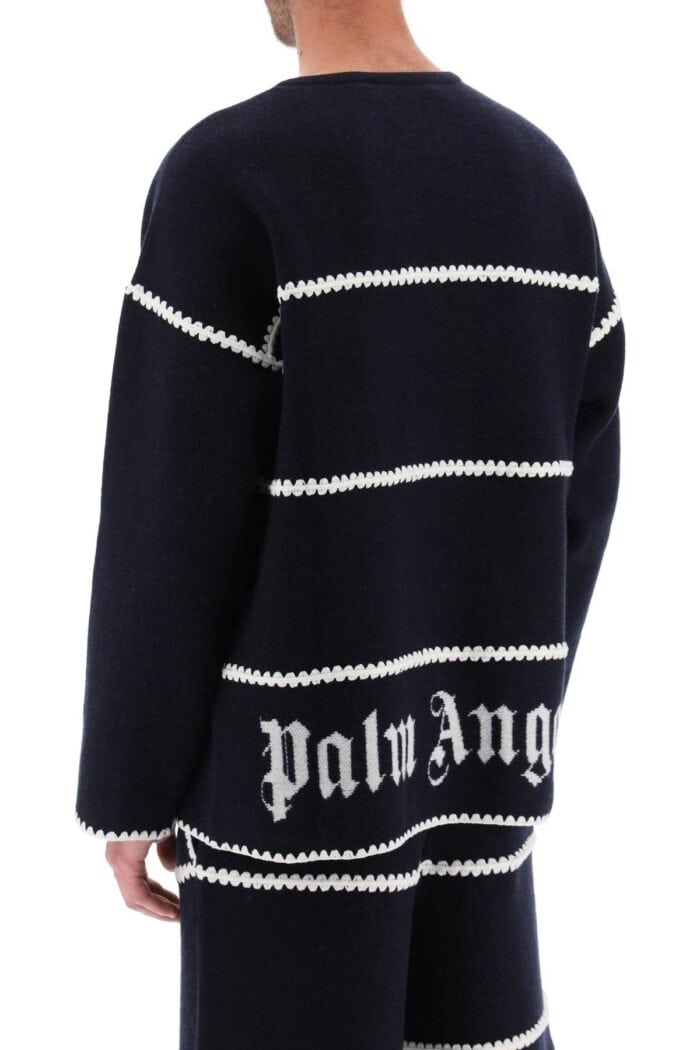 Palm Angels Embroidered Jacquard Sweater