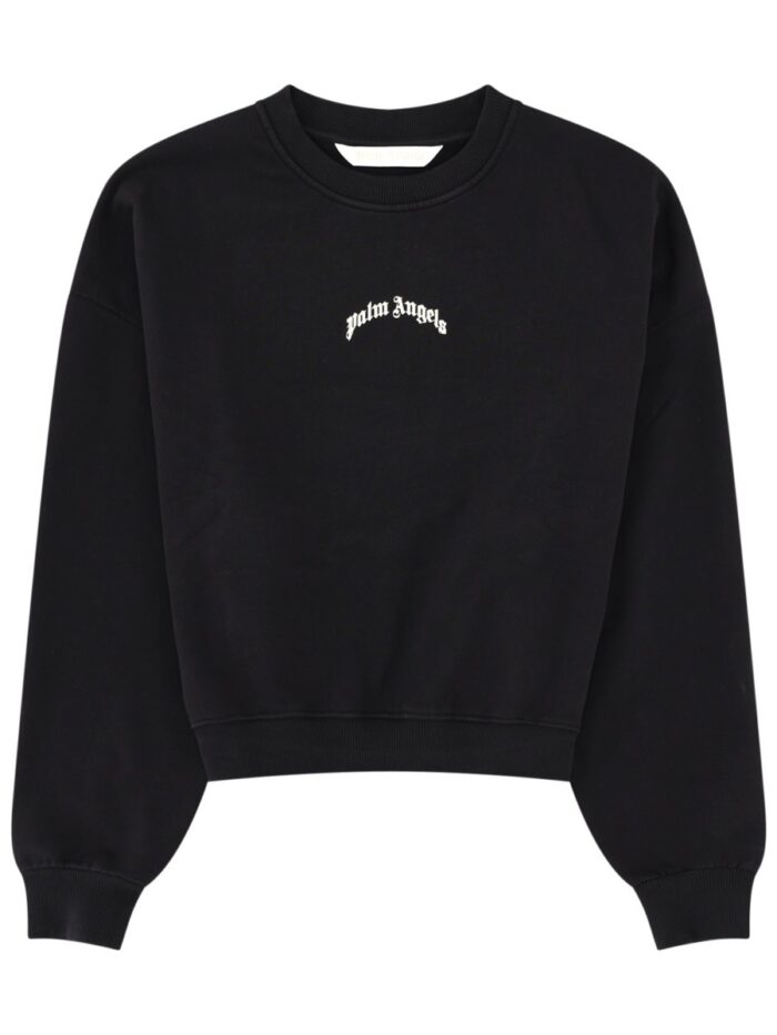 Palm Angels FELPA CROP CON LOGO