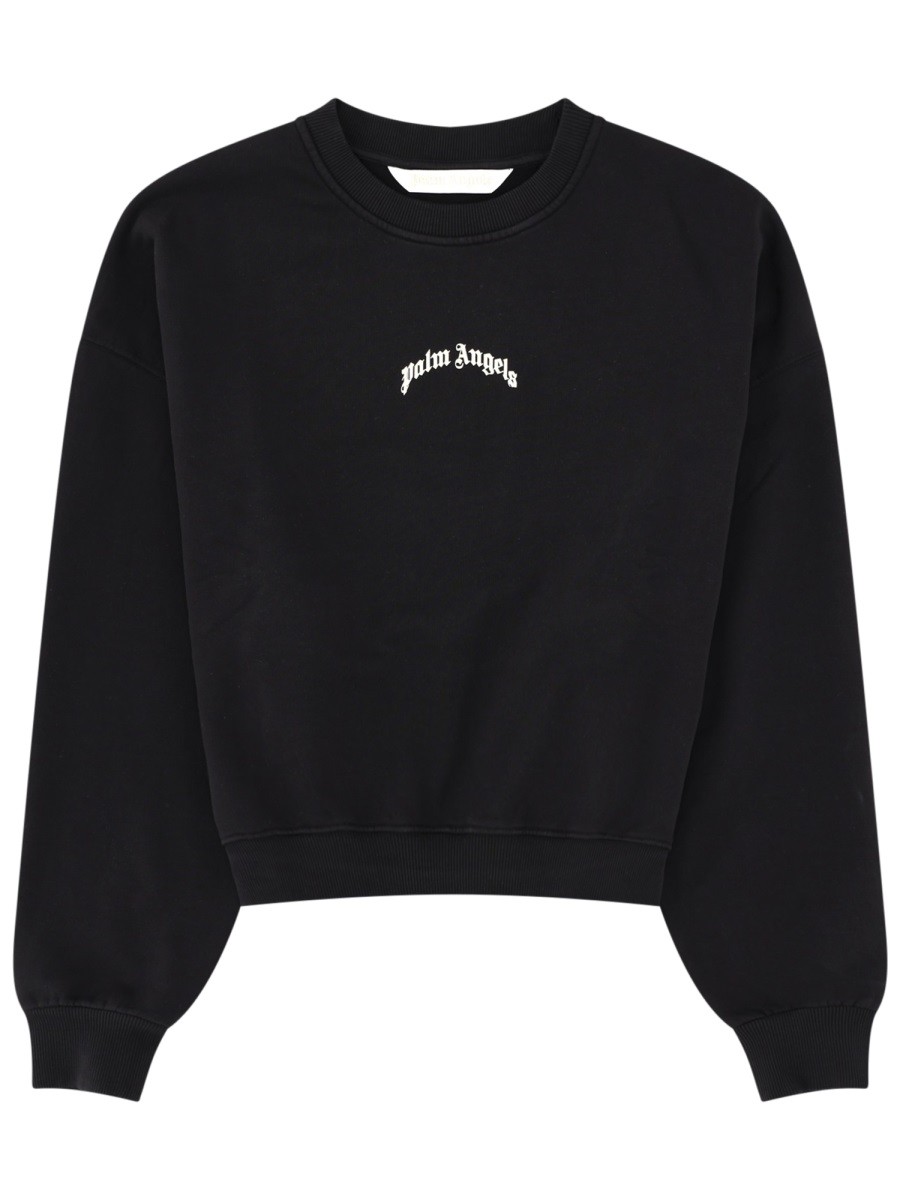 Palm Angels FELPA CROP CON LOGO