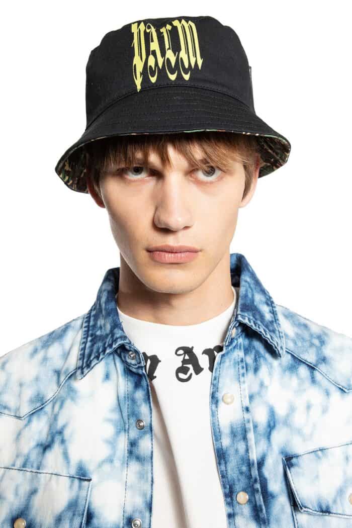 PALM ANGELS Gothic Logo Bucket Hat