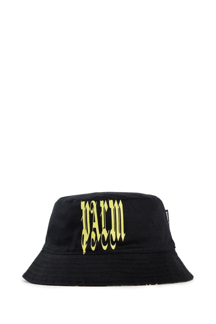 PALM ANGELS Gothic Logo Bucket Hat