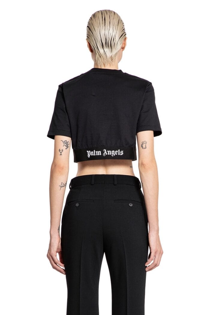 PALM ANGELS Iconic Tape Crop T-Shirt