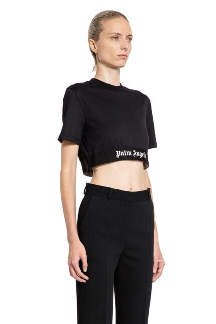 PALM ANGELS Iconic Tape Crop T-Shirt