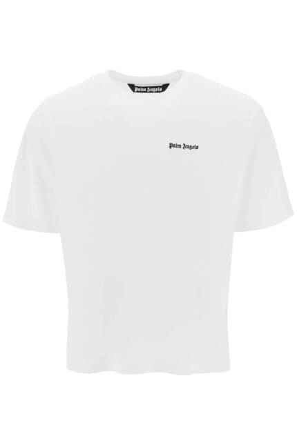 Palm Angels Jersey T-shirt With Logo Embroidery