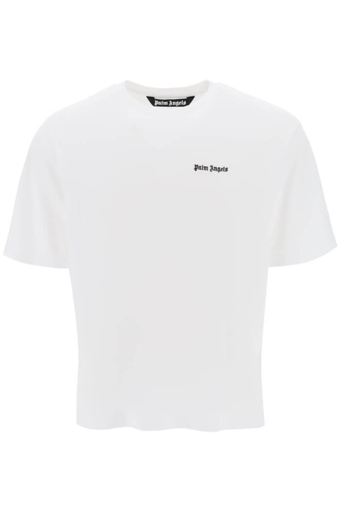 Palm Angels Jersey T-shirt With Logo Embroidery