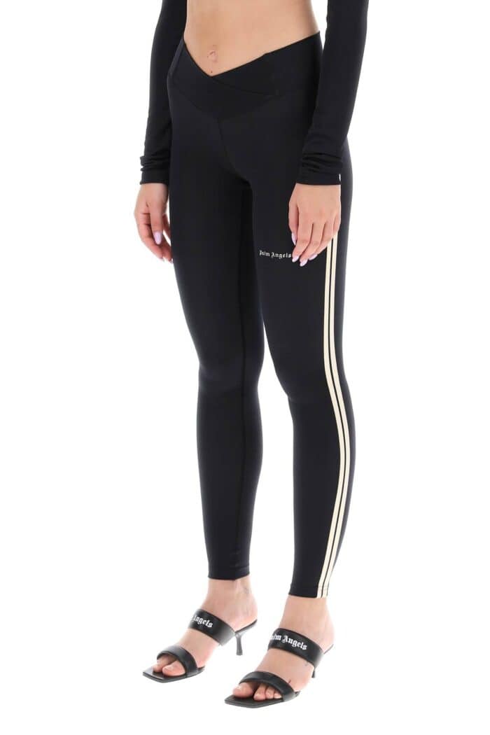 Palm Angels Leggings With Contrasting Side Bands