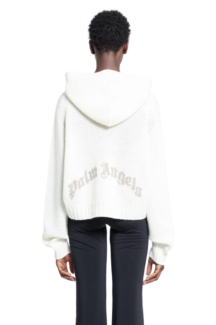 PALM ANGELS Logo Knit Hoodie