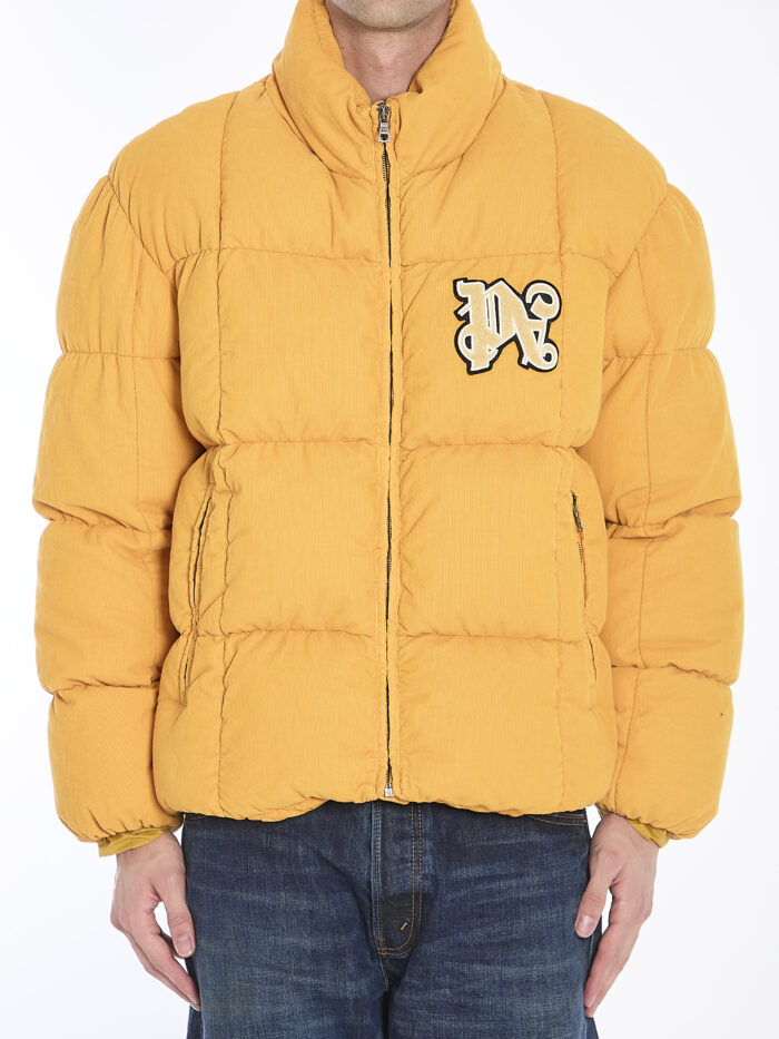 Palm Angels Monogram corduroy puffer jacket