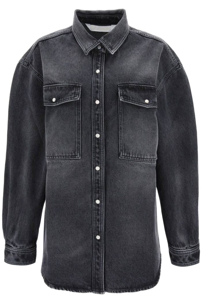 Palm Angels Oversized Snap-up Denim Shirt