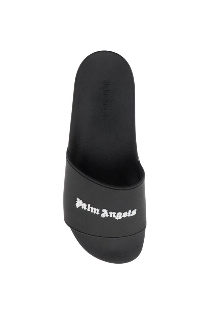 PALM ANGELS Rubber Monogram Slides