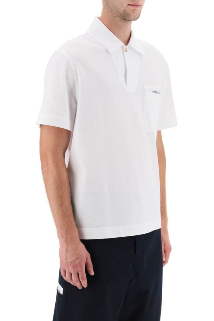 Palm Angels Sartorial Tape Pique' Polo Shirt