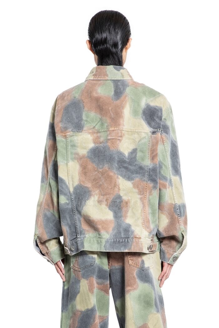 PALM ANGELS Seasonal Camouflage Denim Jacket