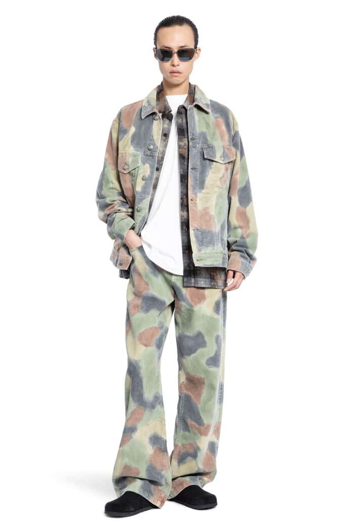 PALM ANGELS Seasonal Camouflage Denim Jacket