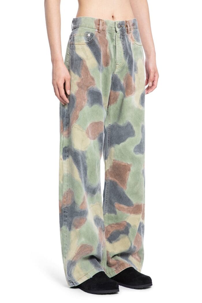 PALM ANGELS Seasonal Camouflage Denim Trousers