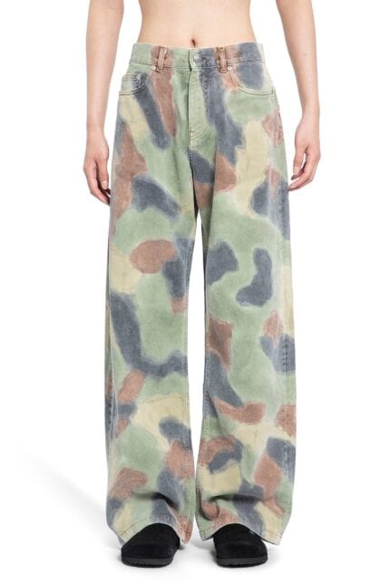 PALM ANGELS Seasonal Camouflage Denim Trousers