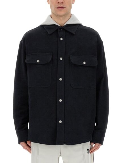Palm Angels SHIRT-JACKET WITH MONOGRAM