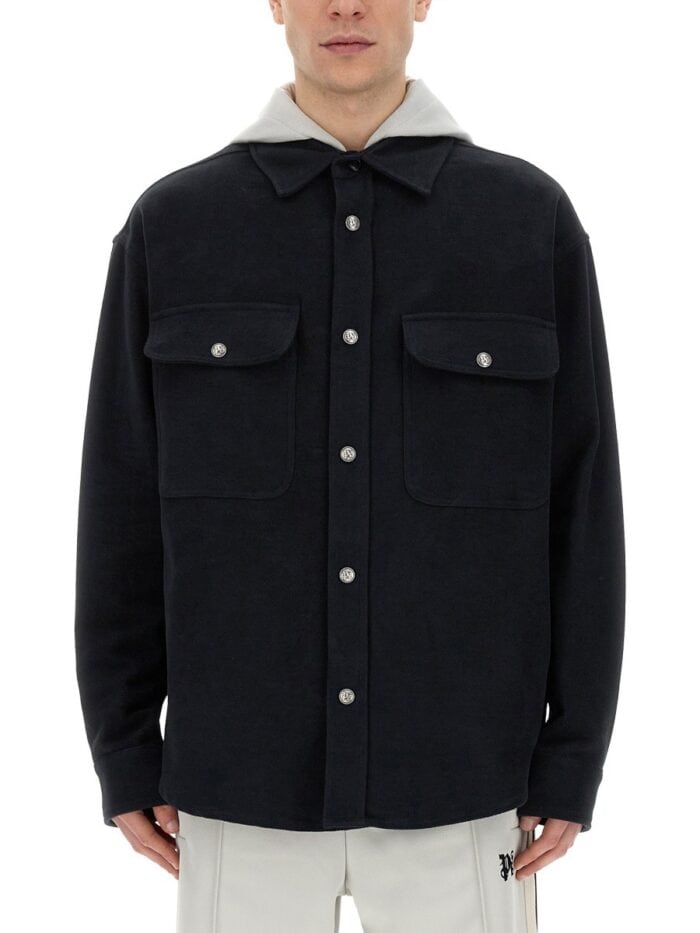 Palm Angels SHIRT-JACKET WITH MONOGRAM