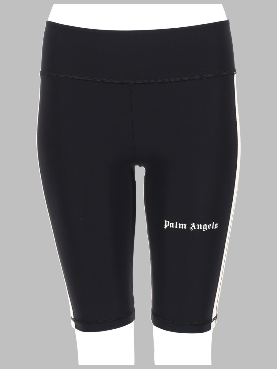 Palm Angels SHORTS TRACK BIKER CON LOGO