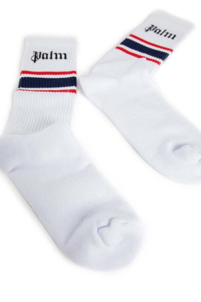 PALM ANGELS Striped Logo Socks